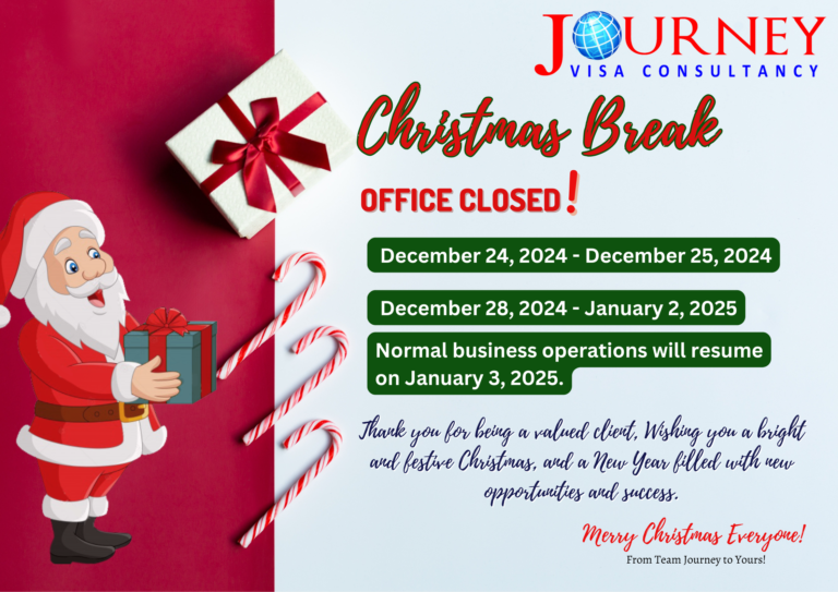 HOLIDAY BREAK - CHRISTMAS & NEW YEAR