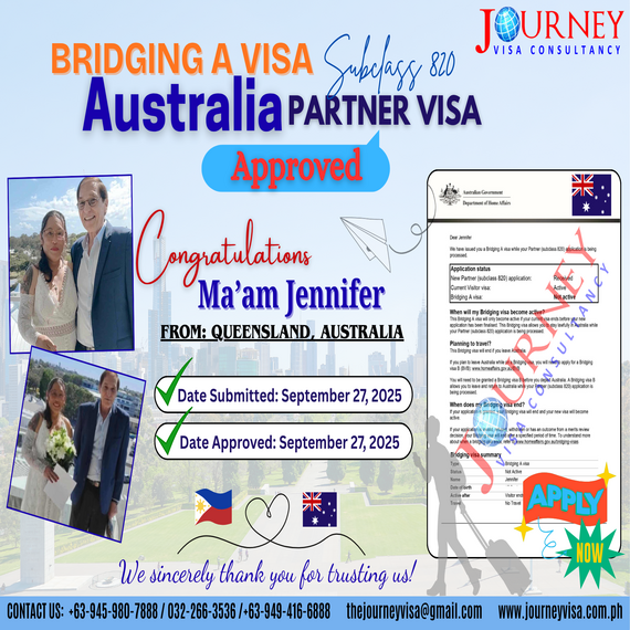 AUSTRALIA - BRIDGING VISA (SUBCLASS 820)
